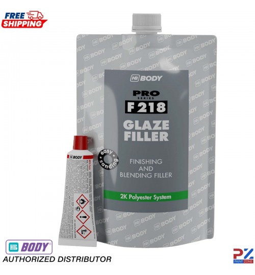 HB Body F218 Body Glaze 2K Self-Levelling Polyester Multi-Surface Filler 500 ml